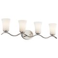Product Image of Armida 32.25" 4 Light Vanity Light w/ Satin Etched White Glass (Brushed Nickel)