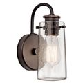 Product Image of Braelyn 9.5" 1 Light Wall Sconce w/ Clear Seeded Glass (Olde Bronze)