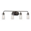 Product Image of Braelyn 44" 4 Light Vanity Light w/ Clear Seeded Glass (Olde Bronze)