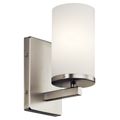 Product Image of Crosby 9.25" 1 Light Wall Sconce w/ Satin Etched Cased Opal (Brushed Nickel)