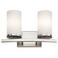 Product Image of Crosby 15" 2 Light Vanity Light Satin Etched Cased Opal (Brushed Nickel)