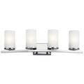 Product Image of Crosby 31" 4 Light Vanity Light Satin Etched Cased Opal (Chrome)