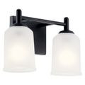 Product Image of Shailene 12.5" 2 Light Vanity Light w/ Satin Etched Glass (Brushed Nickel)