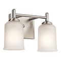 Product Image of Shailene 12.5" 2 Light Vanity Light w/ Satin Etched Glass (Brushed Nickel)