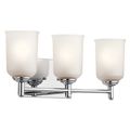 Product Image of Shailene 21" 3 Light Vanity Light w/ Satin Etched Glass (Chrome)