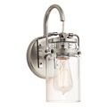 Product Image of Brinley 11.5" 1 Light Wall Sconce w/ Clear Glass (Brushed Nickel)