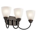 Product Image of Jolie 20.25" 3 Light Vanity Light w/ Satin Etched Glass (Olde Bronze)