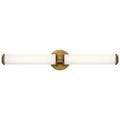 Product Image of Indeco 27" LED Linear Vanity Light w/ Satin Etched White Glass (Natural Brass)