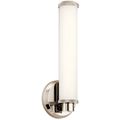 Product Image of Indeco 14.5" LED Linear Vanity Light w/ Satin Etched White Glass (Polished Nickel)