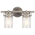 Product Image of Brinley 15.75" 2 Light Vanity Light w/ Clear Glass (Brushed Nickel)