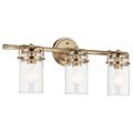 Product Image of Brinley 24" 3 Light Vanity Light w/ Clear Glass (Champagne Bronze)