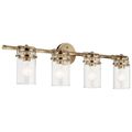 Product Image of Brinley 32.25" 4 Light Vanity Light w/ Clear Glass (Champagne Bronze)