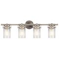 Product Image of Brinley 32.25" 4 Light Vanity Light w/ Clear Glass (Brushed Nickel)