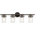 Product Image of Brinley 32.25" 4 Light Vanity Light w/ Clear Glass (Olde Bronze)