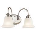 Product Image of Nicholson 16" 2 Light Vanity Light w/ Satin Etched Glass (Brushed Nickel)