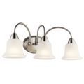 Product Image of Nicholson 24" 3 Light Vanity Light w/ Satin Etched Glass (Brushed Nickel)