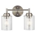 Product Image of Winslow 12.75" 2 Light Vanity Light w/ Clear Seeded Glass (Brushed Nickel)