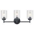 Product Image of Winslow 21.5" 3 Light Vanity Light w/ Clear Seeded Glass (Black)