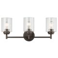 Product Image of Winslow 21.5" 3 Light Vanity Light w/ Clear Seeded Glass (Olde Bronze)