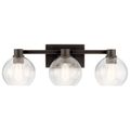 Product Image of The Harmony 24.5" 3 light vanity light w/ clear glass (Olde Bronze)