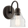 Product Image of Avery 9.25" 1 Light Vanity Light w/ Clear Seeded Glass (Olde Bronze)