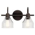 Product Image of Avery 14.75" 2 Light Vanity Light w/ Clear Seeded Glass (Olde Bronze)