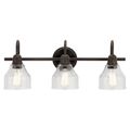 Product Image of Avery 24" 3 Light Vanity Light w/ Clear Seeded Glass (Olde Bronze)