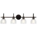 Product Image of Avery 33.25" 4 Light Vanity Light w/ Clear Seeded Glass (Olde Bronze)
