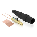 Product Image of 16 Series Taper Nose Cam-Type Male Plug, Contact & Insulator, Detachable, #2, 2/0 AWG, 300A Max, Type 3R When Mated (Black)