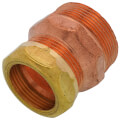 Product Image of 1-1/2 x 1-1/4" Copper DWV Male Trap Adapter (M x Slip Joint)