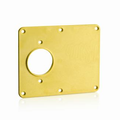 Product Image of 1, 1.56" Dia Single Receptacle, 1, Blank Coverplate (Yellow)