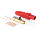 Product Image of 16 Series Taper Nose Cam-Type Female Plug, Contact & Insulator, Detachable, Pre-cut For 4/0 AWG, 400A Max, Type 3R When Mated, Red