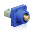 Product Image of 18 Series Single Pole Cam Type Male Panel Receptacle, Ball Nose, 90 Degrees, Cable Range #2, 4/0, 400A Max (Blue)