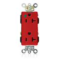 Product Image of 20A Decora Plus Duplex Receptacle/outlet, Hospital Grade, Self-grounding (Red)