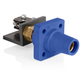 Product Image of 16 Series Single Pole Cam Type Female Panel Connector Taper Nose, Threaded Stud w/ Microswitch, Cable Size 2, 4/0 AWG, 400A Max (Blue)