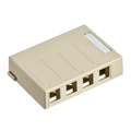 Product Image of Surface-mount Quickport, Box, 4-port (Ivory)
