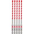 Product Image of 3/16" x 4" x 6" SHOCKWAVE Impact Duty Carbide Hammer Drill Bits (5 Pack)