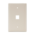 Product Image of Midsize Single-Gang Quickport, Wallplate, 1-port (Light Almond)