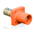 Product Image of Male, Panel Receptacle, 90-Degree, Double Set Screw, 2/0-4/0 AWG, 400A Max., 16 Series Taper Nose (Orange)
