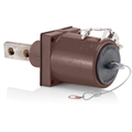 Product Image of Rhino-Hide Double Hole Fem 45 Deg Receptacle Double Hole Bus Bar, 313MCM-777MCM Cable (Brown)