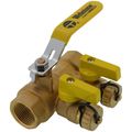 Product Image of 1" IPS Purge & Fill Full Port Forged Brass Ball Valve