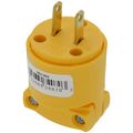 Product Image of Arrow Hart Commercial Non-Grounding Straight Blade Plug w/ Back Wire, 15A, 2P, 2W, NEMA 1-15P - Yellow (125V)
