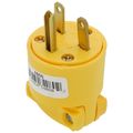 Product Image of Arrow Hart Commercial Straight Blade Plug w/ Back Wire, 15A, 2P, 3W, NEMA 6-15P - Yellow (250V)