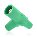 Product Image of 16 Series Taper Nose Multi-Way Connector, Cam-Type, Female-Female-Male, Tapping Tee, 400A Max (Green)