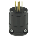 Product Image of 15A, 125V NEMA 5-15P, 2P, 3W, Plug, Straight Blade, Grounding (Black)