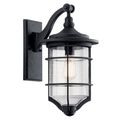 Product Image of Royal Marine 18.25" 1 Light Outdoor Wall Light w/ Clear Seeded Glass (Distressed Black)