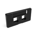 Product Image of Quickport, Modular Furniture Faceplate, 2-port (Black)