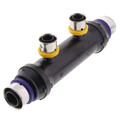 Product Image of Zero Lead 3/4" x 3/4" x 1/2" PEX Press Plastic Flow Through Manifold - 2 Outlets