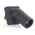 Product Image of 16 Series Male Panel Receptacle, Cam-Type, 45-Degree, Threaded Stud Length- 3/4", Taper Nose, Cable Range, #2 to 4/0 AWG, 400A Max (Black)