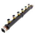 Product Image of Zero Lead 1" x 1" x 1/2" PEX Press Polymer Flow Through Manifold - 6 Outlets